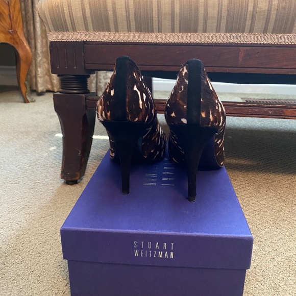 Stuart Weitzman Animal Print Leather Pumps 8.5 (only worn once) RARE!!! - Picture 2 of 7
